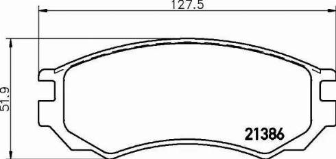 HELLA 8DB 355 016-541 - Комплект спирачно феродо, дискови спирачки vvparts.bg