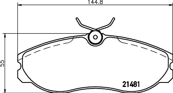 HELLA 8DB 355 016-651 - Комплект спирачно феродо, дискови спирачки vvparts.bg