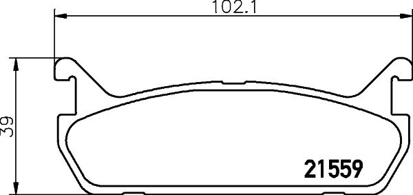 HELLA 8DB 355 016-601 - Комплект спирачно феродо, дискови спирачки vvparts.bg