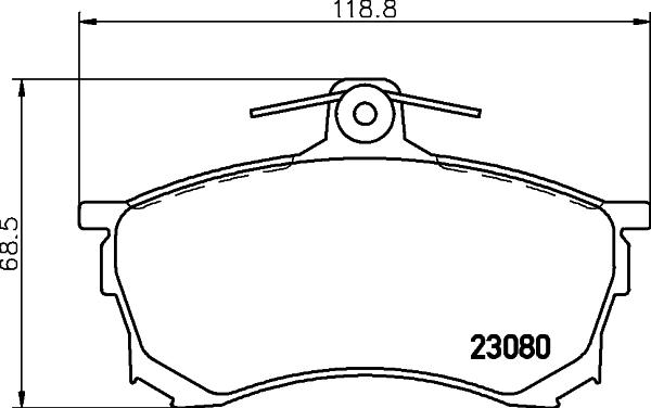 HELLA 8DB 355 016-671 - Комплект спирачно феродо, дискови спирачки vvparts.bg