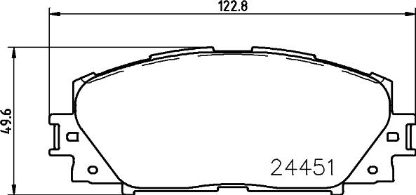 HELLA 8DB 355 016-191 - Комплект спирачно феродо, дискови спирачки vvparts.bg