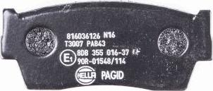 HELLA 8DB 355 016-371 - Комплект спирачно феродо, дискови спирачки vvparts.bg