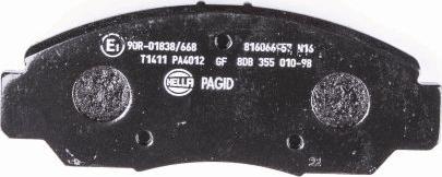 HELLA 8DB 355 010-981 - Комплект спирачно феродо, дискови спирачки vvparts.bg