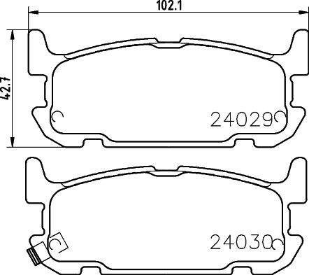 HELLA 8DB 355 010-931 - Комплект спирачно феродо, дискови спирачки vvparts.bg