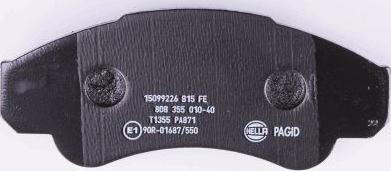HELLA 8DB 355 010-401 - Комплект спирачно феродо, дискови спирачки vvparts.bg