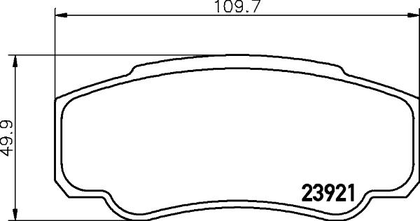 HELLA 8DB 355 010-411 - Комплект спирачно феродо, дискови спирачки vvparts.bg