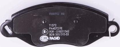 HELLA 8DB 355 010-531 - Комплект спирачно феродо, дискови спирачки vvparts.bg