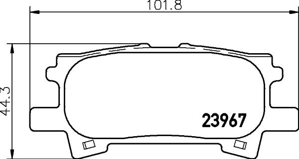 HELLA 8DB 355 010-621 - Комплект спирачно феродо, дискови спирачки vvparts.bg