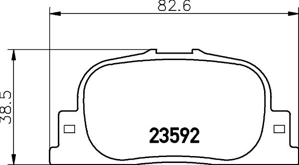 HELLA 8DB 355 010-001 - Комплект спирачно феродо, дискови спирачки vvparts.bg