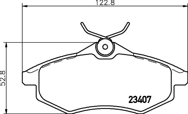 HELLA 8DB 355 010-161 - Комплект спирачно феродо, дискови спирачки vvparts.bg