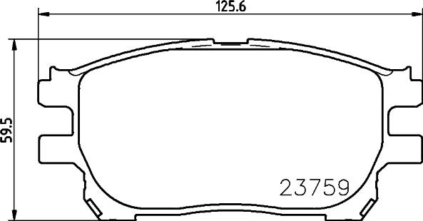 HELLA 8DB 355 010-111 - Комплект спирачно феродо, дискови спирачки vvparts.bg