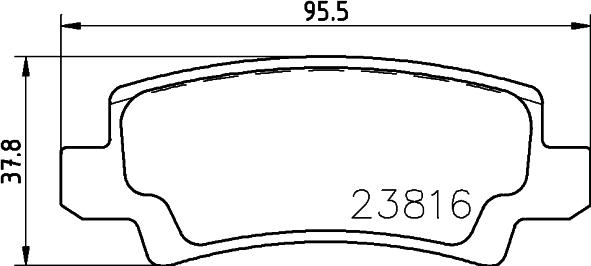 HELLA 8DB 355 010-841 - Комплект спирачно феродо, дискови спирачки vvparts.bg