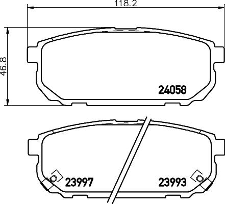 HELLA 8DB 355 010-871 - Комплект спирачно феродо, дискови спирачки vvparts.bg