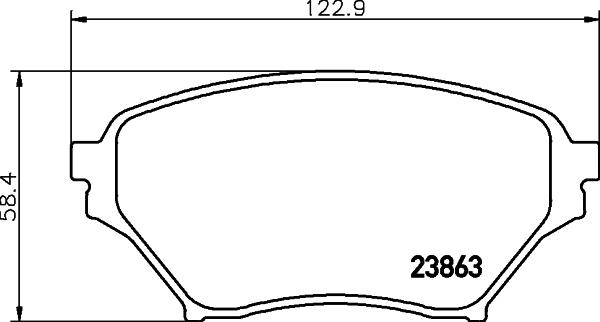 HELLA 8DB 355 010-261 - Комплект спирачно феродо, дискови спирачки vvparts.bg