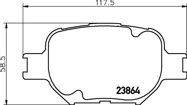 HELLA 8DB 355 010-201 - Комплект спирачно феродо, дискови спирачки vvparts.bg