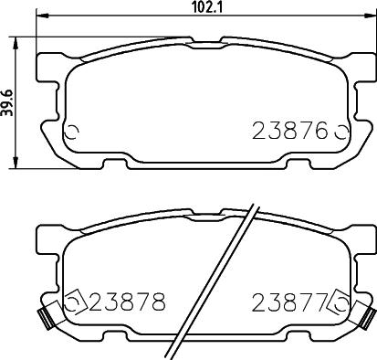 HELLA 8DB 355 010-271 - Комплект спирачно феродо, дискови спирачки vvparts.bg