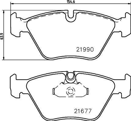 HELLA 8DB 355 010-711 - Комплект спирачно феродо, дискови спирачки vvparts.bg