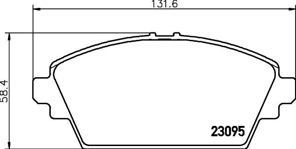 HELLA 8DB 355 011-951 - Комплект спирачно феродо, дискови спирачки vvparts.bg