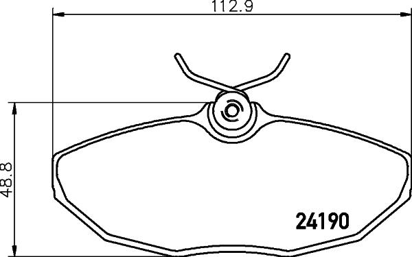 HELLA 8DB 355 011-961 - Комплект спирачно феродо, дискови спирачки vvparts.bg