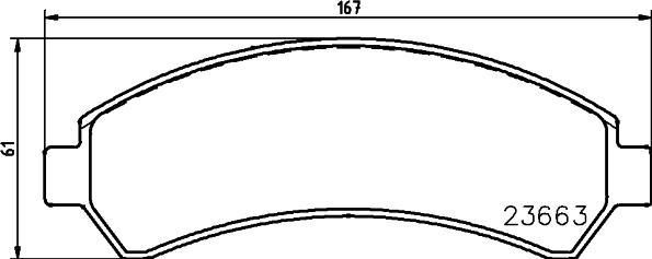 HELLA 8DB 355 011-911 - Комплект спирачно феродо, дискови спирачки vvparts.bg