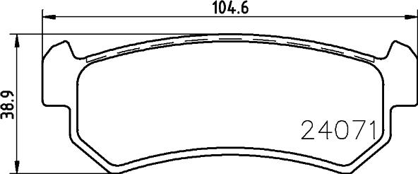 HELLA 8DB 355 011-451 - Комплект спирачно феродо, дискови спирачки vvparts.bg