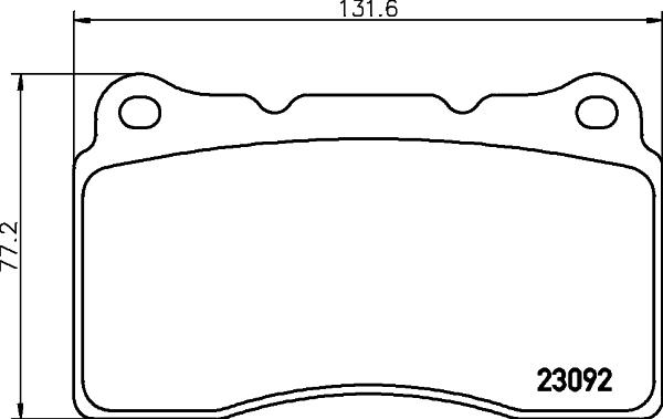 HELLA 8DB 355 011-431 - Комплект спирачно феродо, дискови спирачки vvparts.bg