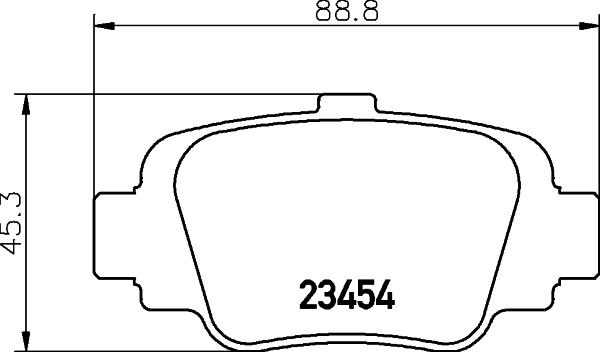 HELLA 8DB 355 011-551 - Комплект спирачно феродо, дискови спирачки vvparts.bg