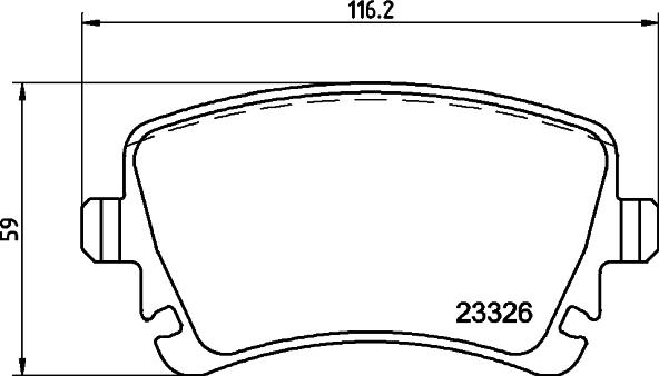 HELLA 8DB 355 011-531 - Комплект спирачно феродо, дискови спирачки vvparts.bg