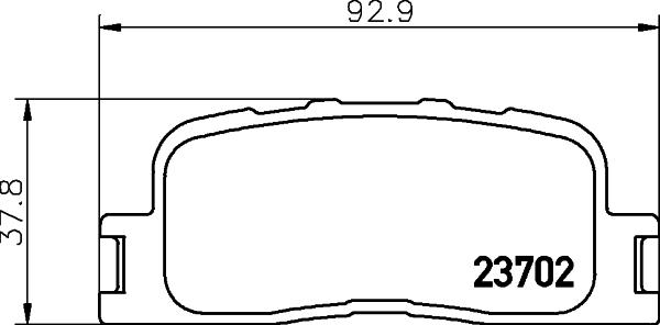 HELLA 8DB 355 011-001 - Комплект спирачно феродо, дискови спирачки vvparts.bg