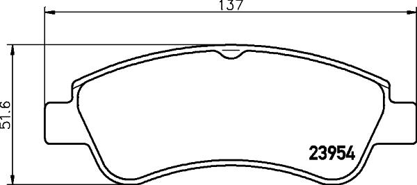 HELLA 8DB 355 023-751 - Комплект спирачно феродо, дискови спирачки vvparts.bg