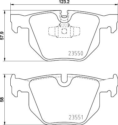 HELLA 8DB 355 011-801 - Комплект спирачно феродо, дискови спирачки vvparts.bg