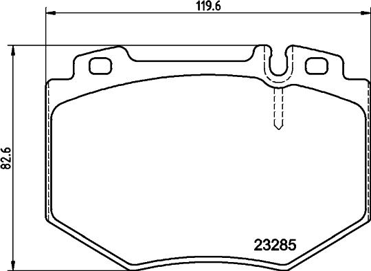 HELLA 8DB 355 011-831 - Комплект спирачно феродо, дискови спирачки vvparts.bg