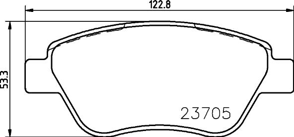 HELLA 8DB 355 011-871 - Комплект спирачно феродо, дискови спирачки vvparts.bg