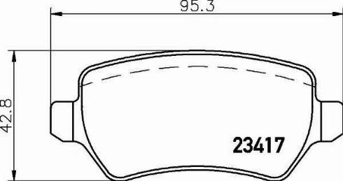 HELLA 8DB 355 011-361 - Комплект спирачно феродо, дискови спирачки vvparts.bg