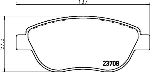 HELLA 8DB 355 011-331 - Комплект спирачно феродо, дискови спирачки vvparts.bg