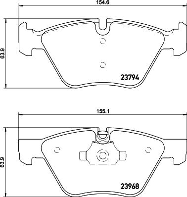 HELLA 8DB 355 011-321 - Комплект спирачно феродо, дискови спирачки vvparts.bg