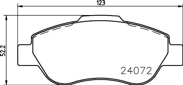 HELLA 8DB 355 011-241 - Комплект спирачно феродо, дискови спирачки vvparts.bg