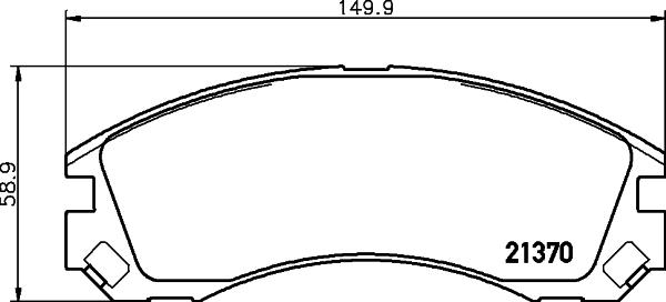 HELLA 8DB 355 011-751 - Комплект спирачно феродо, дискови спирачки vvparts.bg