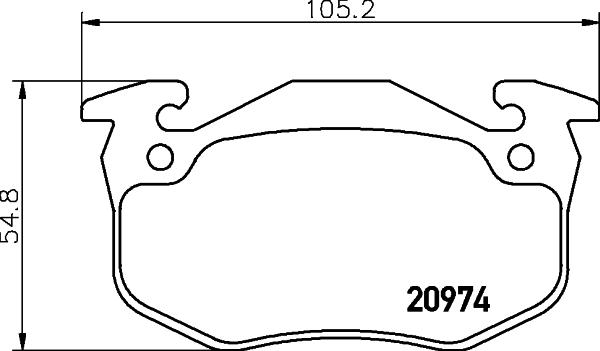 HELLA 8DB 355 018-951 - Комплект спирачно феродо, дискови спирачки vvparts.bg