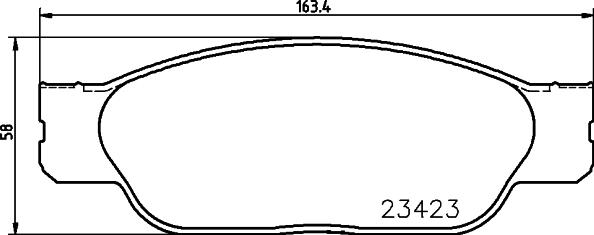 HELLA 8DB 355 018-551 - Комплект спирачно феродо, дискови спирачки vvparts.bg