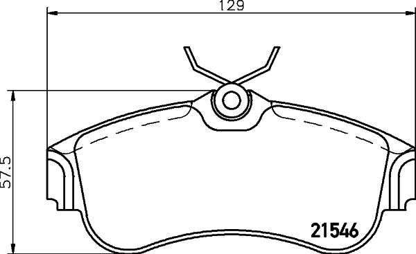 HELLA 8DB 355 018-011 - Комплект спирачно феродо, дискови спирачки vvparts.bg