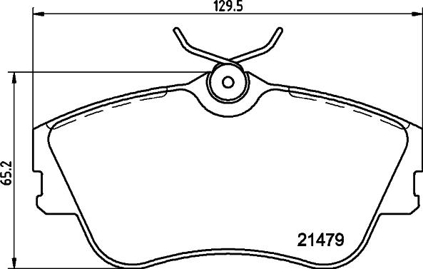 HELLA 8DB 355 018-071 - Комплект спирачно феродо, дискови спирачки vvparts.bg