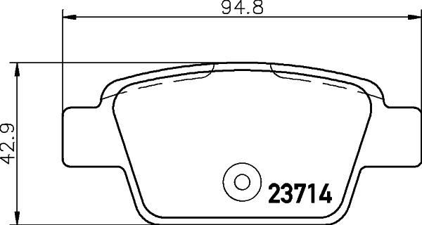 HELLA 8DB 355 018-851 - Комплект спирачно феродо, дискови спирачки vvparts.bg