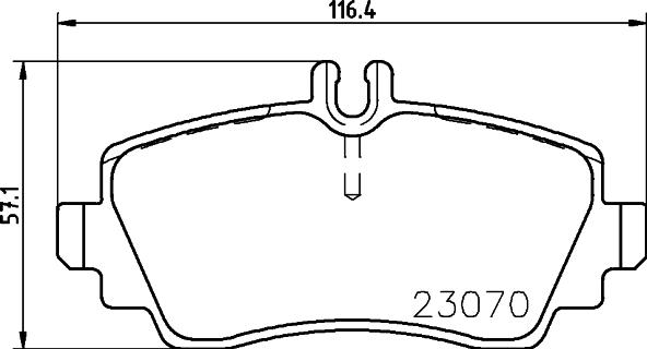 HELLA 8DB 355 018-311 - Комплект спирачно феродо, дискови спирачки vvparts.bg