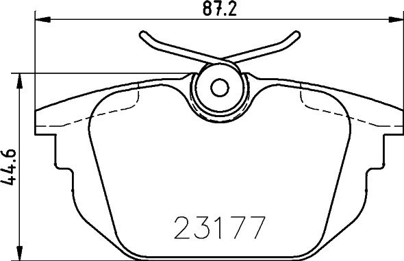 HELLA 8DB 355 018-371 - Комплект спирачно феродо, дискови спирачки vvparts.bg