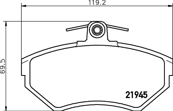 HELLA 8DB 355 018-241 - Комплект спирачно феродо, дискови спирачки vvparts.bg