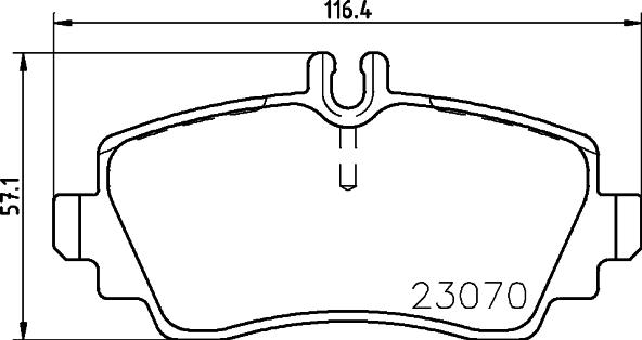 HELLA 8DB 355 018-281 - Комплект спирачно феродо, дискови спирачки vvparts.bg