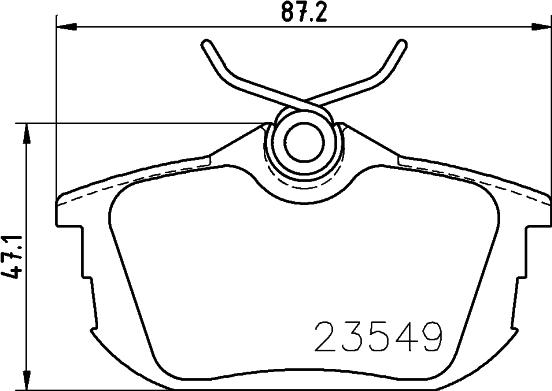 HELLA 8DB 355 018-271 - Комплект спирачно феродо, дискови спирачки vvparts.bg