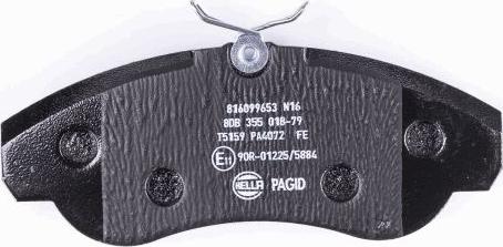 HELLA 8DB 355 018-791 - Комплект спирачно феродо, дискови спирачки vvparts.bg