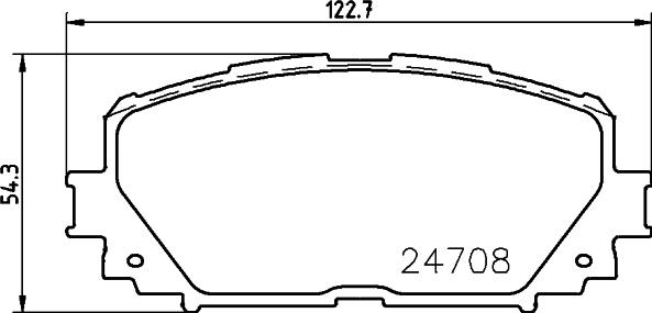 HELLA 8DB 355 013-901 - Комплект спирачно феродо, дискови спирачки vvparts.bg